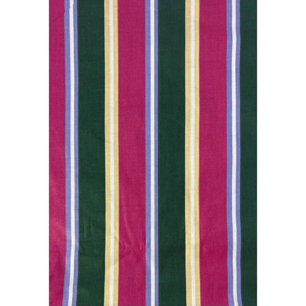 Vintage Multicolor Stripe Chintz Fabric 180